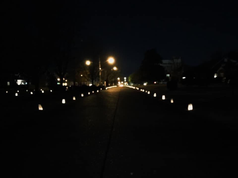 View of a previous years Luminary display. Photo courtesy of Lauren Edminster.