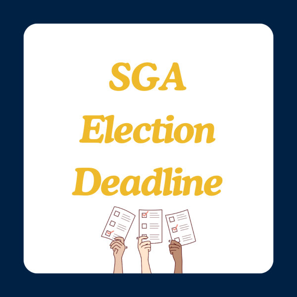 SGA election applications are due Monday, Feb. 26 at noon. 