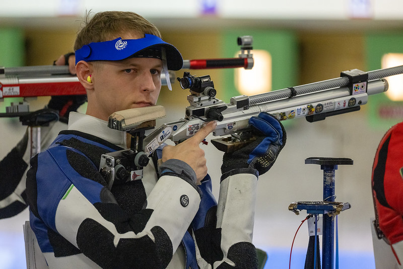 Ivan Roe prepares to compete in the Olympics. 