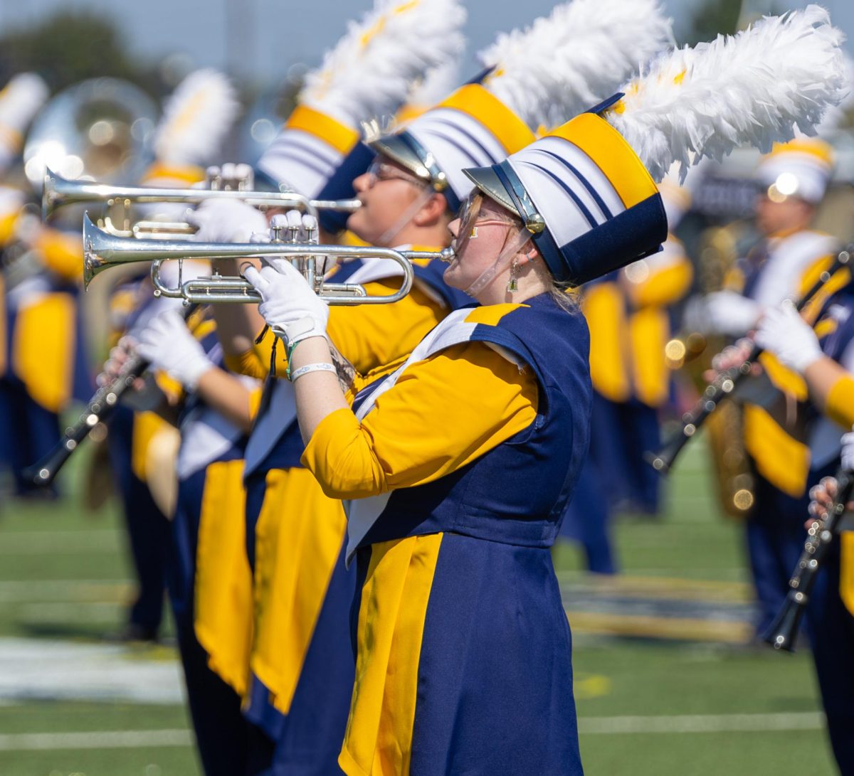 Racer Band preforms their pregame show. 