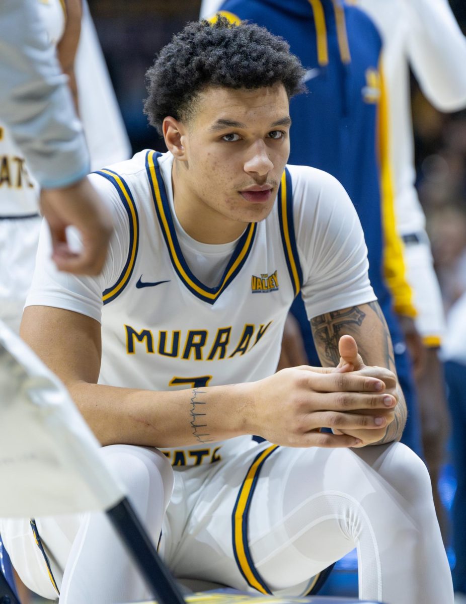 Junior forward KyeRon Lindsay during a timeout. 