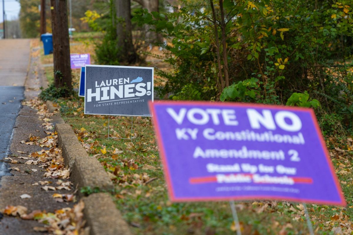 Residents of Murray and Calloway County showed support for their parties by displaying signs. 