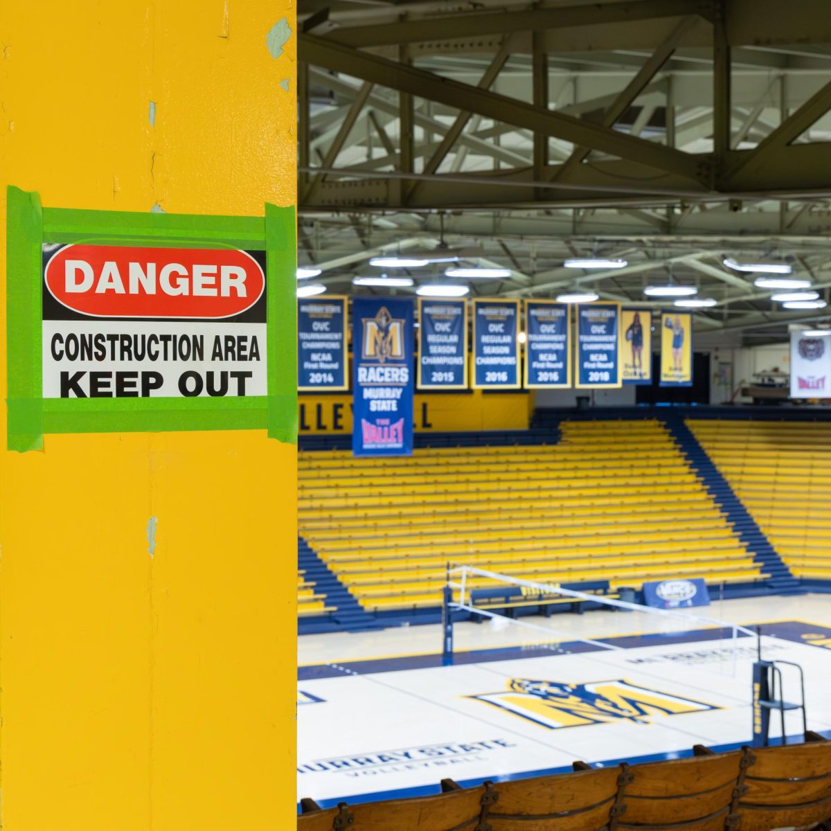 Racer Arena undergoes construction.