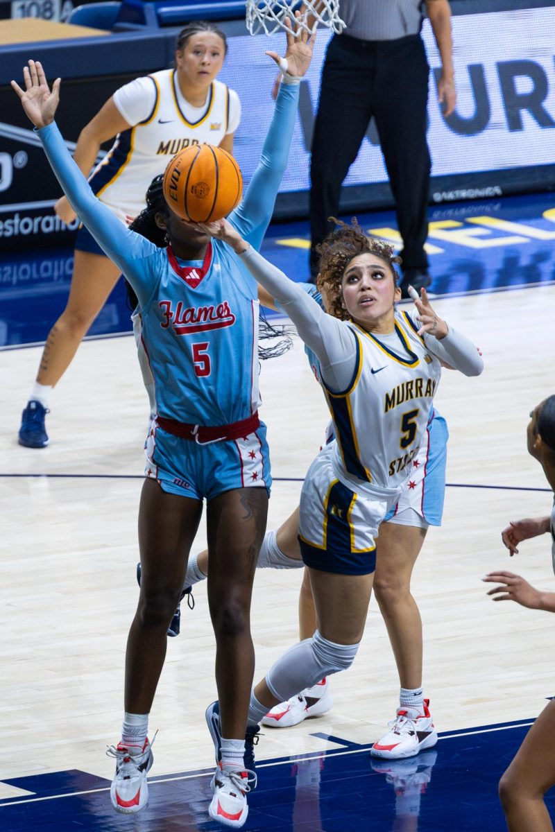 Senior guard Trinity White goes for a layup. 