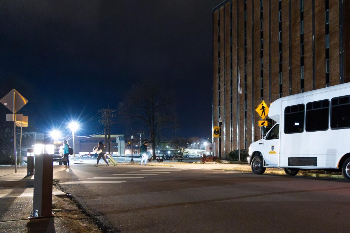 Students forced to temporarily move out of RH White hall due to the power outage. 