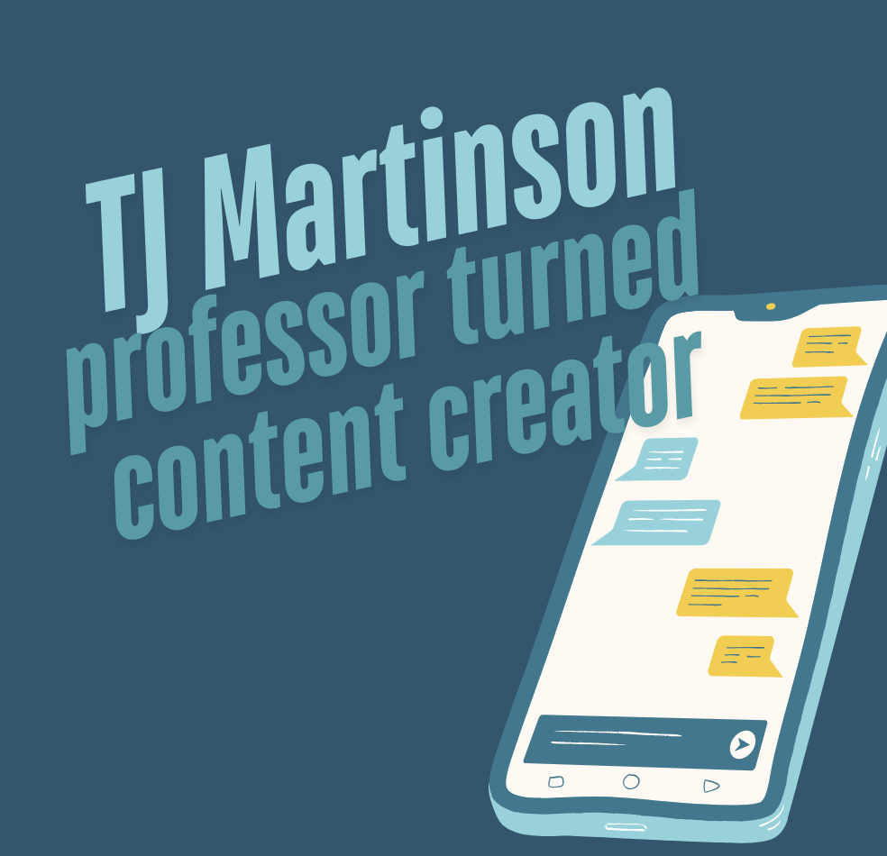 English professor TJ Martinson creates online content to boost reach as an author. 