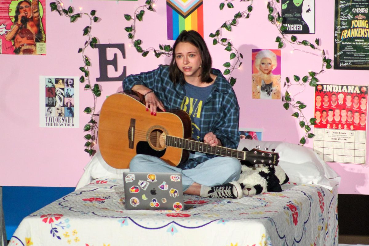 Student performing her solo.