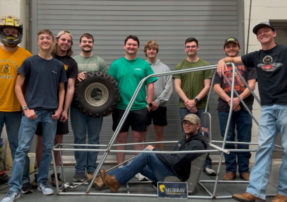 Photograph provided by Ethan Timm. 
The Murray State Baja SAE team is working to construct a fully functional racecar.