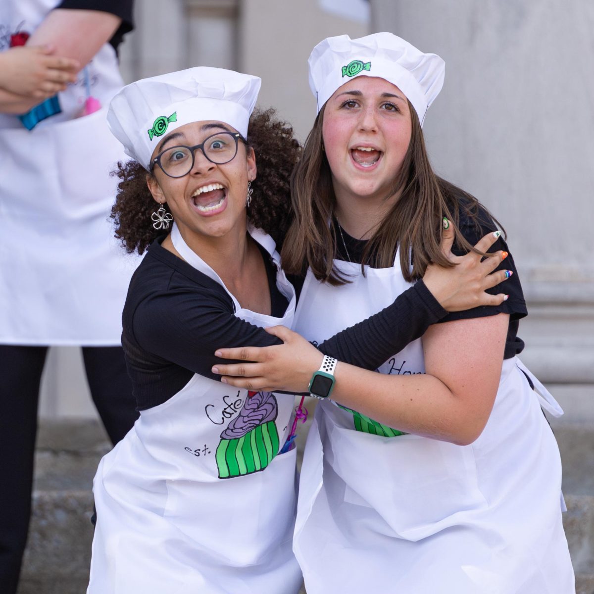 From Left: Miracle Schmidt and Jasmine Muench from the Honors Student Council's 2025 All Campus Sing performance.