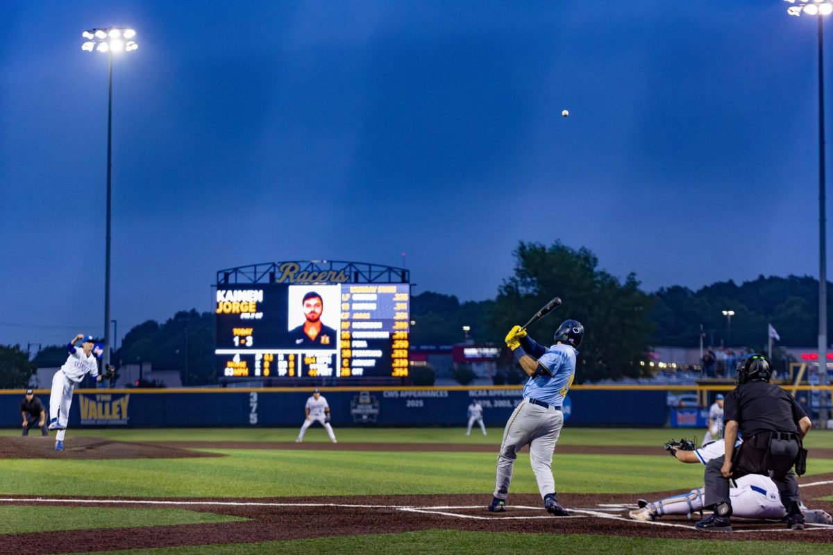 Kainen Jorge hits a double to right field.
